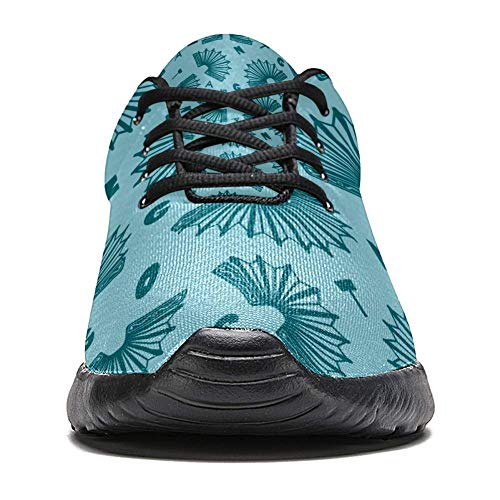 Bennigiry Patrón de bandoneones de Tango Argentino Verde Athletic Trainers Zapatillas Ligeras Calzado Deportivo para Mujer