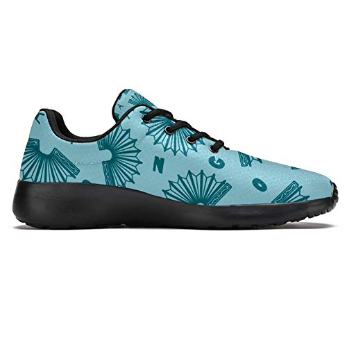 Bennigiry Patrón de bandoneones de Tango Argentino Verde Athletic Trainers Zapatillas Ligeras Calzado Deportivo para Mujer