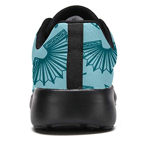 Bennigiry Patrón de bandoneones de Tango Argentino Verde Athletic Trainers Zapatillas Ligeras Calzado Deportivo para Mujer