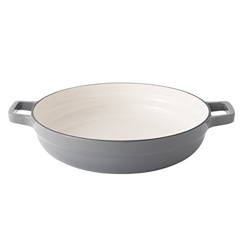 Berghoff Cocotte Baja de Hierro Fundido esmaltado 28 cm-3.7 L, Gris