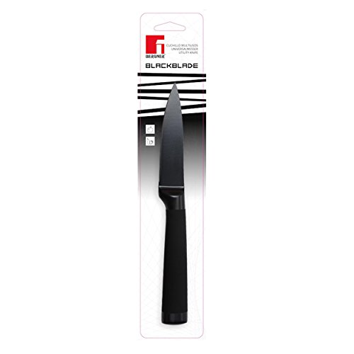 Bergner Black Blade Cuchillo Multiusos, Acero Inoxidable, Negro