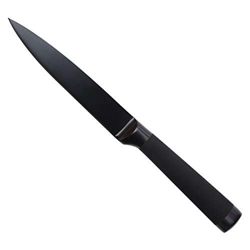 Bergner Black Blade Cuchillo Multiusos, Acero Inoxidable, Negro