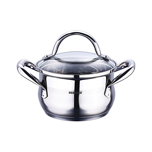 Bergner Gourmet Cacerola, Acero Inoxidable, 16 cm-1,7 L