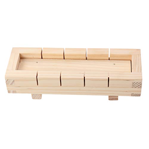 BESTonZON Caja Rectangular de Madera de Molde para Prensa de Sushi Sushi Que Hace el Kit DIY Sushi Rice Rice Moulds Sushi Kitchen Making Tools (como se Muestra)