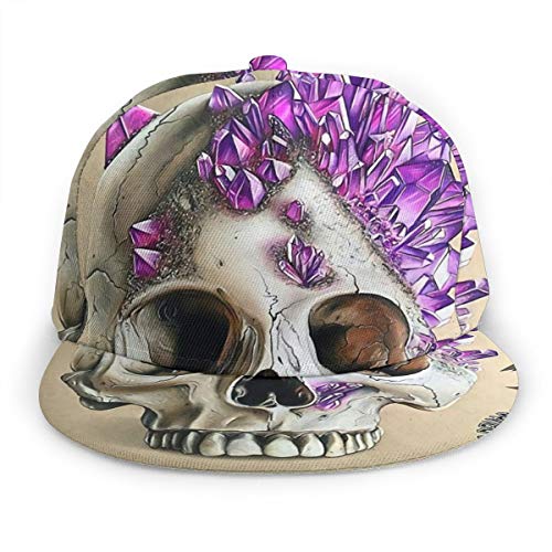 Bettiboy - Gorra de béisbol Ajustable con diseño de Calavera de azúcar y Diamantes, Visera de algodón para Deportes al Aire Libre, Color Negro