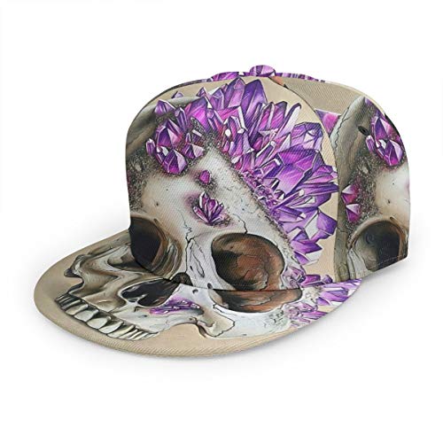 Bettiboy - Gorra de béisbol Ajustable con diseño de Calavera de azúcar y Diamantes, Visera de algodón para Deportes al Aire Libre, Color Negro