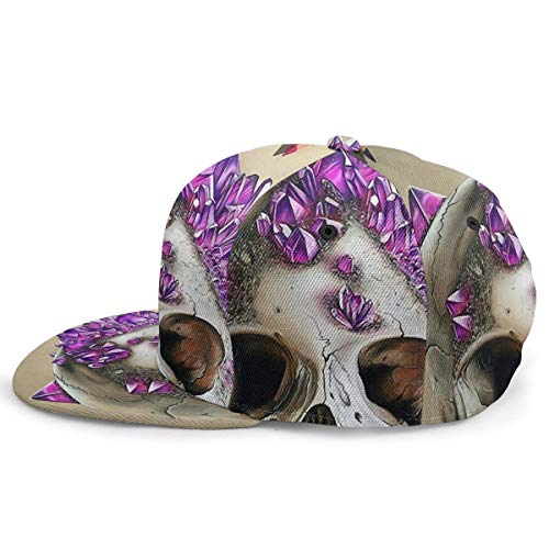 Bettiboy - Gorra de béisbol Ajustable con diseño de Calavera de azúcar y Diamantes, Visera de algodón para Deportes al Aire Libre, Color Negro