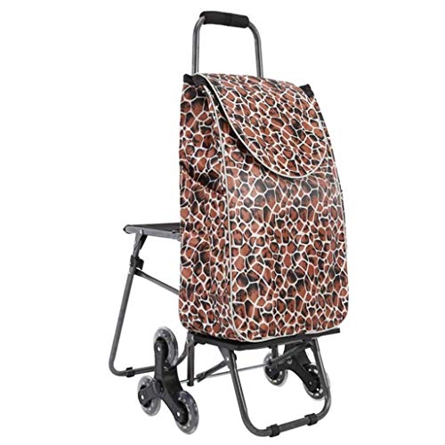 BGTRRYHY Carrito de Equipaje Plegable para Subir escaleras, Carrito de Compras con sillas, Bolsas de Equipaje Impermeables Resistentes al Desgaste portátiles Gruesas