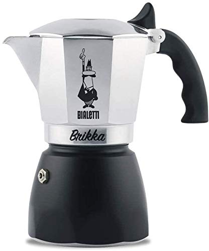 Bialetti - 6184 - Brikka - Cafetière Italienne en Aluminium - 4 Tasses