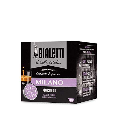 Bialetti 96080090/M Cápsulas de Café Milano, aluminio, 16 unidades)