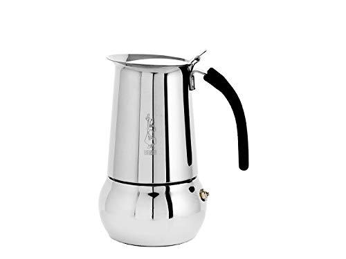 Bialetti Kitty Moka Cafetera italiana, Acero Inoxidable, 6 Tazas