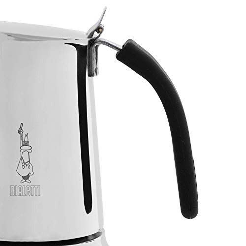 Bialetti Kitty Negro, Acero inoxidable - Cafeteras italianas (Negro, Acero inoxidable, 2 tazas, Aluminio)