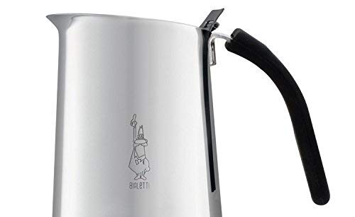 Bialetti Kitty Negro, Acero inoxidable - Cafeteras italianas (Negro, Acero inoxidable, 2 tazas, Aluminio)