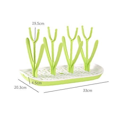 Biberón Tendedero Botella Extraíble Pezones Copas Encimera Secadora De Rack Titular De Niño Del Bebé Los Bebés Sin Bpa Verde