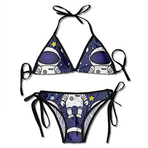 Bikinis,Astronauta De Dibujos Animados Mujeres Bikinis Traje De Baño Bikini Sexy Imprimir Trajes De Baño