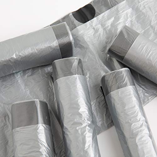 Bilieasy 5 rollos de 45 x 50 cm, 75 bolsas de basura de 10 L a 15 L, bolsas de basura grandes y fuertes sin perfume universal bolsas de basura para cocina