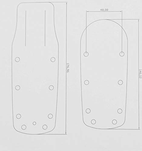 Bio Mordiscos Funda prefabricada de kydex/Material termoplástico para Cuchillo (Cinturón) (Marrón)