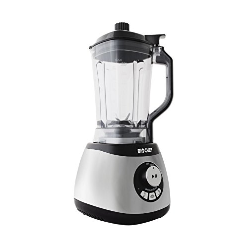 BioChef AirFree - Batidora al vacío | Batidora de vaso 2L | Vacuum Blender | Accesorios: 4 x Contenedores, 3 x Bolsas de vacío, 1 x Botella, 1 x Tapón (Plata)