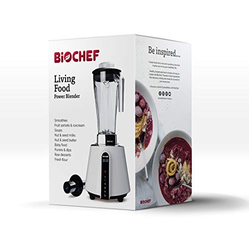 BioChef Living Food Blender - Batidora de Vaso Profesional 2L, 1680W, 32000 RPM, Pantalla Táctil, BPA Free, Garantía 10 Años