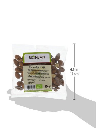 Bionsan Almendra Cruda Ecológica con Piel | 4 Paquetes de 100 gr | Total: 400 gr