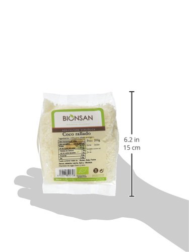 Bionsan Coco Rallado Ecológico - 6 Bolsas de 200 gr - Total: 1200 gr