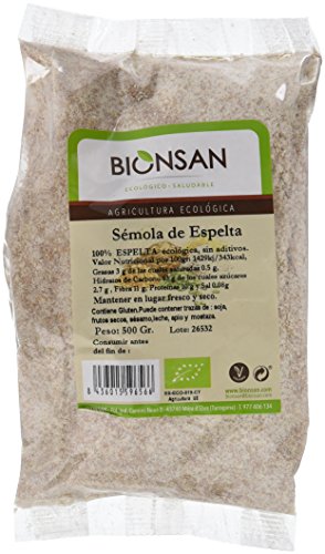 Bionsan Sémola de Trigo Espelta - 6 Paquetes de 500 gr - Total: 3000 gr