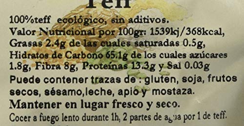 Bionsan Teff en Grano - 3 Paquetes de 500 gr - Total: 1500 gr