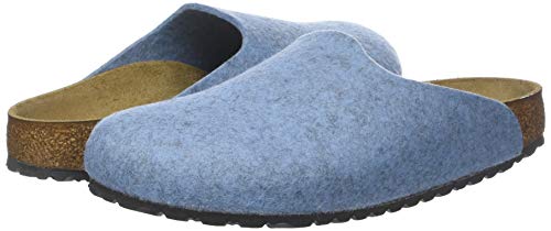 Birkenstock Schuhe Amsterdam Wollfilz Schmal Melange Light Blue (1011790) 44 Blau