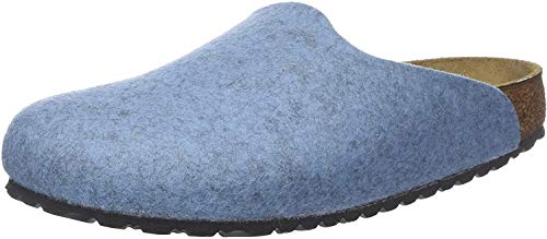 Birkenstock Schuhe Amsterdam Wollfilz Schmal Melange Light Blue (1011790) 44 Blau