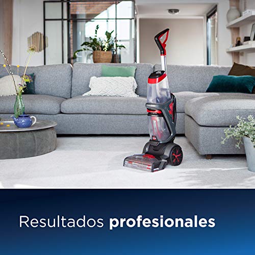 Bissell Proheat 2X Revolution Limpiador de alfombras, 800 W, 7.4 litros, 82 Decibelios, Titanium & Red