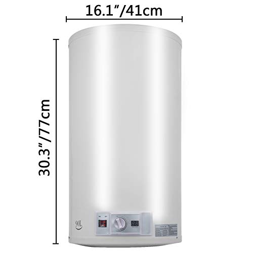 Bisujerro 100L Calentador de Agua Eléctrico 3KW Calentador de Agua con Tanque Hot Water Heater para Uso en Cocina o en Baño (100L)