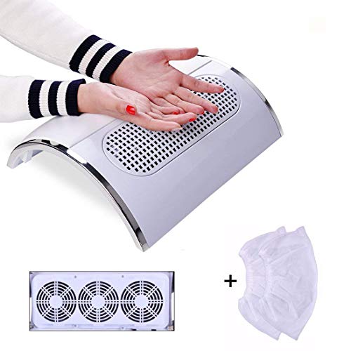 Biutee Aspirador Uñas para Manicura y Pedicura Ventilador Uñas con 2 Bolsos Herramienta Profesional