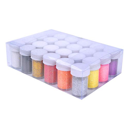 Biutee Set de 24 Botes Purpurina Manualidades Decorar Purpurina Perfeto para Caras, Uñas y Ojos