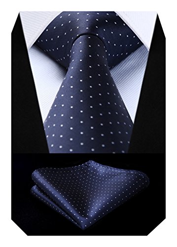 BIYINI Corbata y panuelo de corbata con diseno de jacquard Woven Classic para hombre y corbata cuadrada para hombres