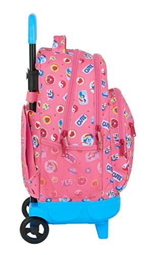 Blackfit8 Mochila Grande Con Ruedas Compact Extraíble Reciclable Cute, 330x220x450mm, Rosa Chicle