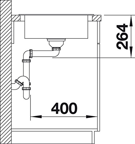 BLANCO LIVIT XL 6 S Lavabo sobre-encimera Rectangular Acero inoxidable - Fregadero (Lavabo sobre-encimera, Rectangular, Acero inoxidable, Acero inoxidable, 1 senos, Rectangular)