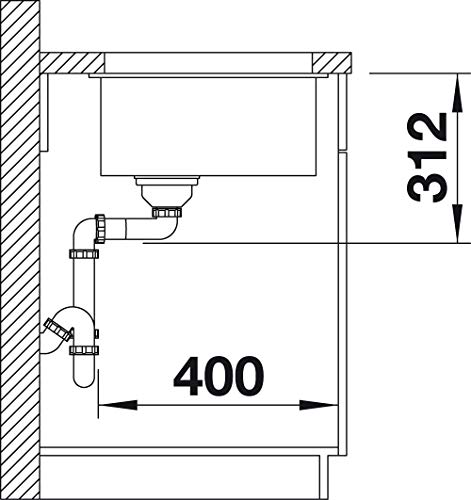 BLANCO SUBLINE 700-U 523 442 Fregadero Cocina, gris antracita, 700 mm Beckenbreite