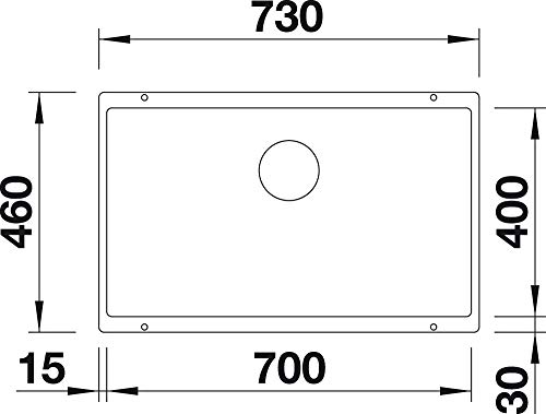 BLANCO SUBLINE 700-U 523 442 Fregadero Cocina, gris antracita, 700 mm Beckenbreite