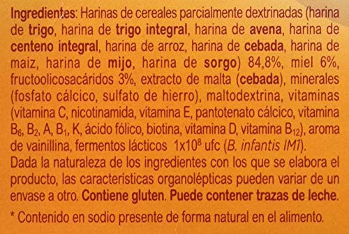 Blevit Plus 8 Cereales Miel, 1 unidad 600 gr. A partir de los 5 meses.