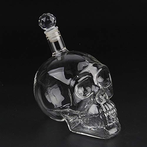 BLI Creative Decanter Glass Skull Glass Vodka, Whisky, Té, Bebida, Botella de Vino, DEC Waterer   1000ml