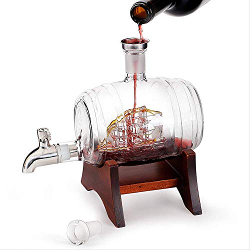 BLI Wine Decanter Set 1000ml Hogar Vino Tinto Blanco Scotch Bourbon Whisky Liqour Pourer Home Bar Vodka Beer Barrel   1