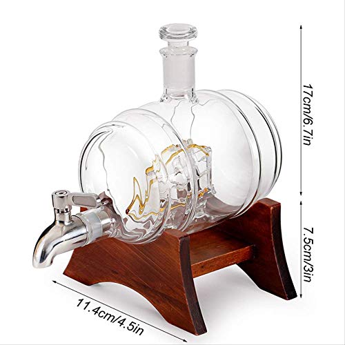 BLI Wine Decanter Set 1000ml Hogar Vino Tinto Blanco Scotch Bourbon Whisky Liqour Pourer Home Bar Vodka Beer Barrel   1