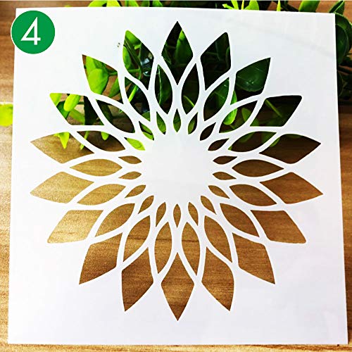 BLUGUL Plantillas de Dibujo, para Scrapbooking, Manualidades, DIY, Album de Fotos, Cuaderno, Diario, Flor Planta Hojas, Naturaleza C 9pcs