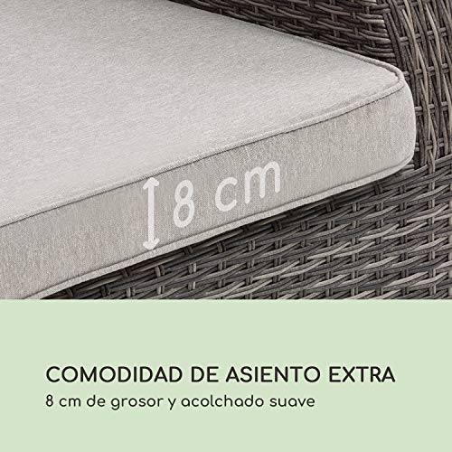 blumfeldt Comfort Siesta sillón - Respaldo Regulable, Material de la Funda: poliéster, Acolchado con 8 cm de Espesor, Ocupa Poco Espacio plegada, Muelles Comprimidos, Gris Oscuro