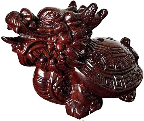 BNHY Tortuga del dragón de ébano Tai Chi dragón Chino Feng Shui Tortuga Estatua Zhaocai Adosado Mejor estreno de una casa de felicitación Regalo se Sienta en la Estatua for Proteger la Riqueza 0820