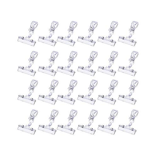 Bocotoer Plastico Giratorio Sign Clips Merchandise Publicidad Pop Display, Pack de 25