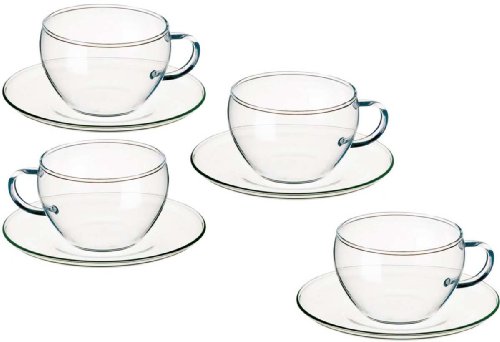 Bohemia Cristal 093/006/011 Eva - Juego de Tazas de café (4 Piezas, 250 ml)