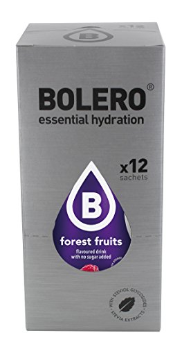 Bolero Bebida Instantánea sin Azúcar, Sabor Frutas del Bosque - Paquete de 12 x 9 gr - Total: 108 gr