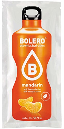 Bolero Bebida Instantánea sin Azúcar, Sabor Mandarina - Paquete de 12 x 9 gr - Total: 108 gr