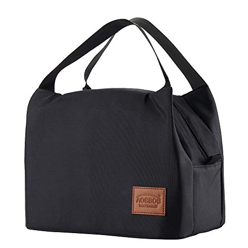 Bolsa Termica Comida Trabajo Porta Alimentos Isotermica Iris Neveras Portatil Desayuno Almuerzo Pequeñas (1-Negro)